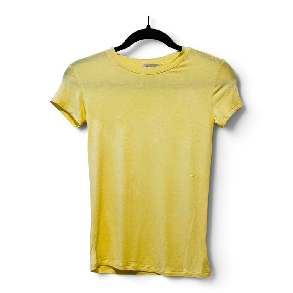 Haley & June Yellow Slim Fit Crewneck T-Shirt Women's XS NWOT Buttery Soft